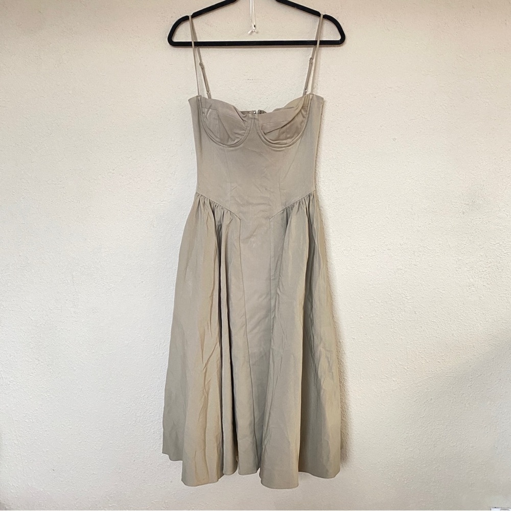 HOUSE OF CB XS D-DD 'Samaria' Taupe Corset Sun Dress NWOT Size XS - Picture 3 of 12
